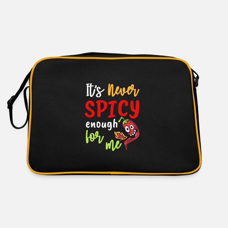 Never To Spicy For Me Funny Chilli Pepper Retro Bag