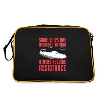 Funny US Submarine Veteran Submariner - Retro Bag - black/gold - Back