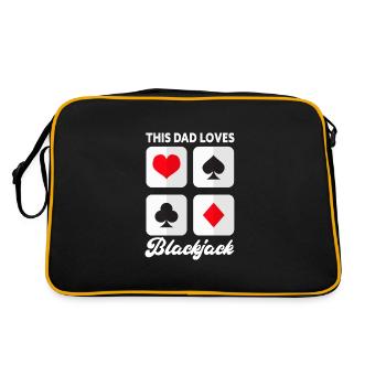This Dad Loves Blackjack Funny 21 Blackjack Father - Retro Bag - black/gold - Back