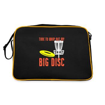Il est temps de vous fouetter mon grand disque Drôle de disc golf - Sac Retro - noir/or - Dos