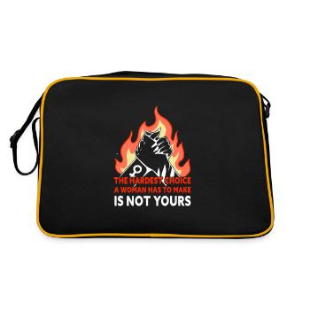 Feminist Hardest Choice Feminism - Retro Tasche - Schwarz/Gold - Hinten