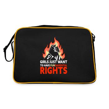 Girls Just Want To Have Fundamental Rights - Retro Bag - black/gold - Back