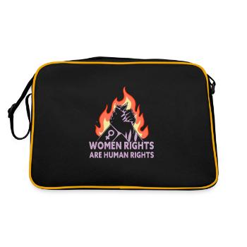Women Rights Are Human Rights Feminist - Retro Bag - black/gold - Back