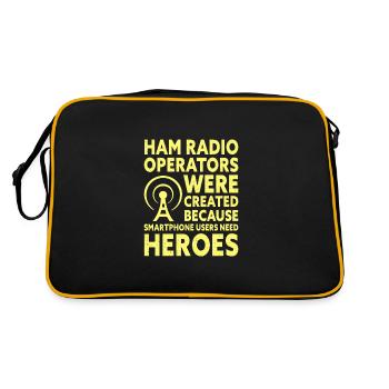 Ham Radio Operator Funny Amateur Radio - Retro Bag - black/gold - Back