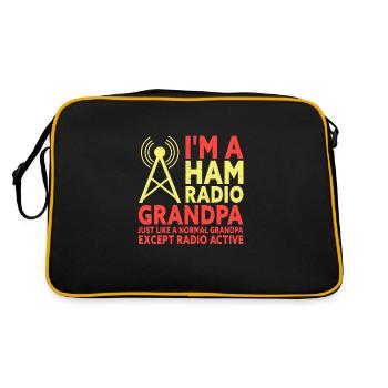 I'm A HAM Radio Grandpa Funny Amateur Radio - Retro Bag - black/gold - Back