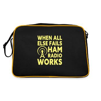 When All Else Fails Ham Radio Works Amateur Radio - Retro Bag - black/gold - Back