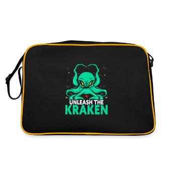 Unleash The Kraken Sea Monster Animal - Retro Bag - black/gold - Back