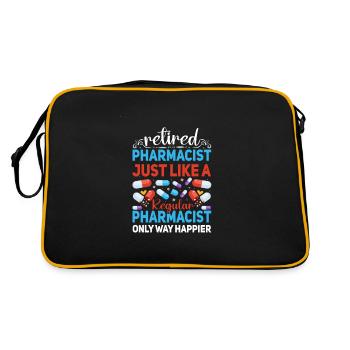 Drôle de pharmacien à la retraite - Sac Retro - noir/or - Dos