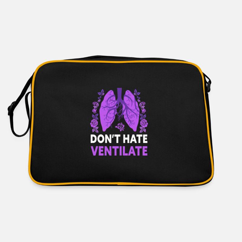 Don't Hate Ventilate Funny Respiratory Therapy Retro Tasche