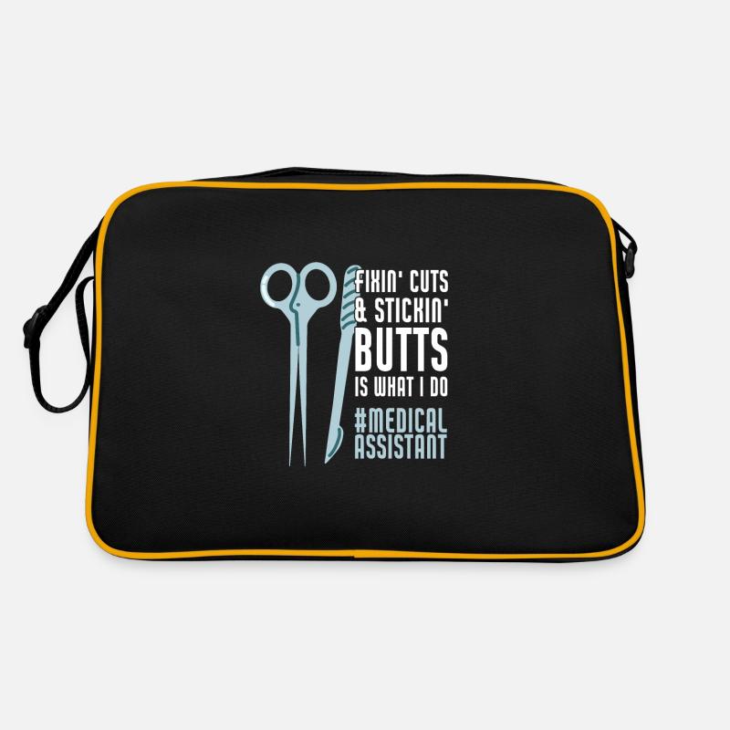 Medical Assistant Fix Cuts Stickin Butts Funny CMA Retro Bag