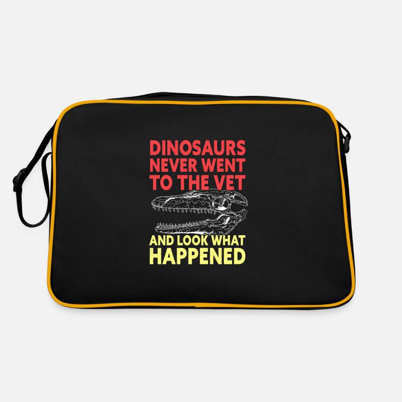 Funny Veterinary Dinosaur Veterinary Technician Retro Tasche