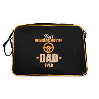Meilleur instructeur de conduite Papa - Sac Retro - noir/or - Dos