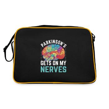 Parkinson's Gets On My Nerves Parkinsons Disease - Retro Bag - black/gold - Back