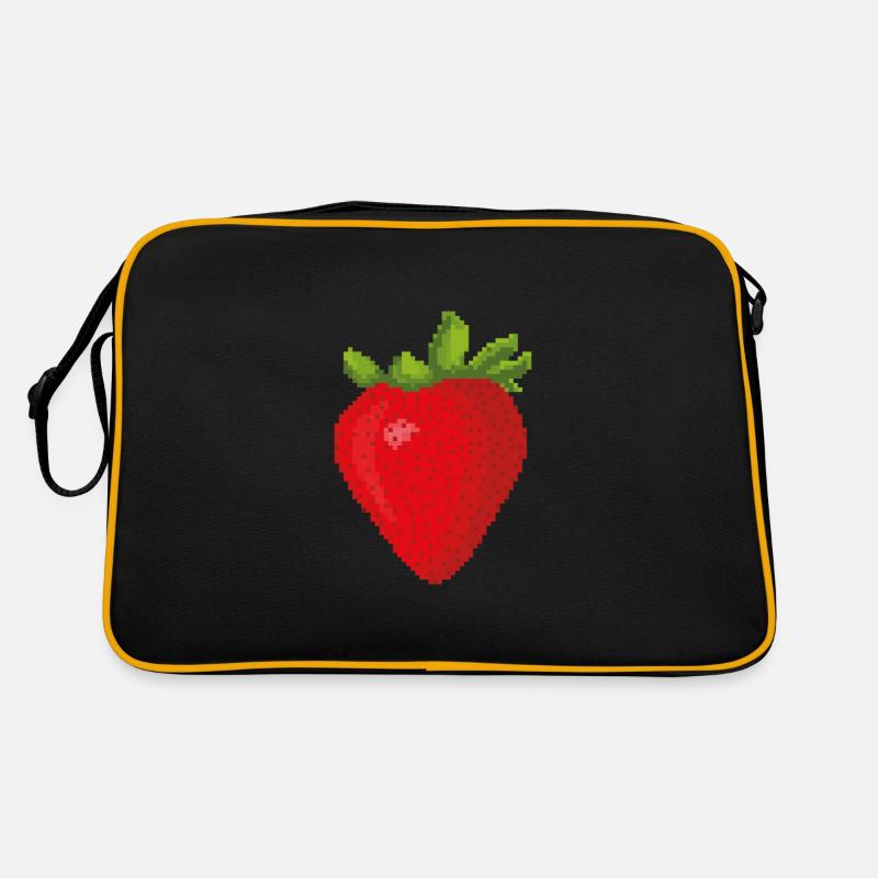 Retro Pixel Erdbeere Retro Tasche