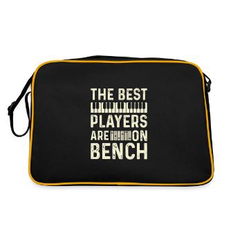 Les meilleurs joueurs sont sur le banc pianiste - Sac Retro - noir/or - Dos