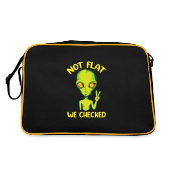 Pas plat Nous avons vérifié drôle Anti Terre plate - Sac Retro - noir/or - Dos