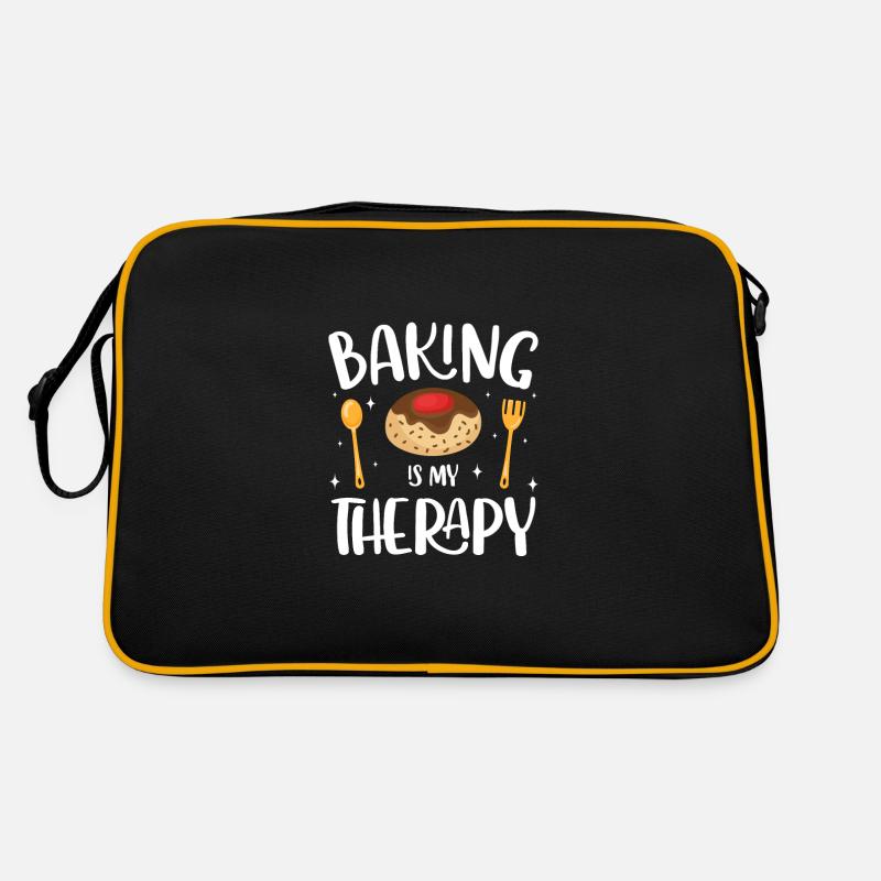 Baking Is My Therapy Funny Baker Retro Tasche