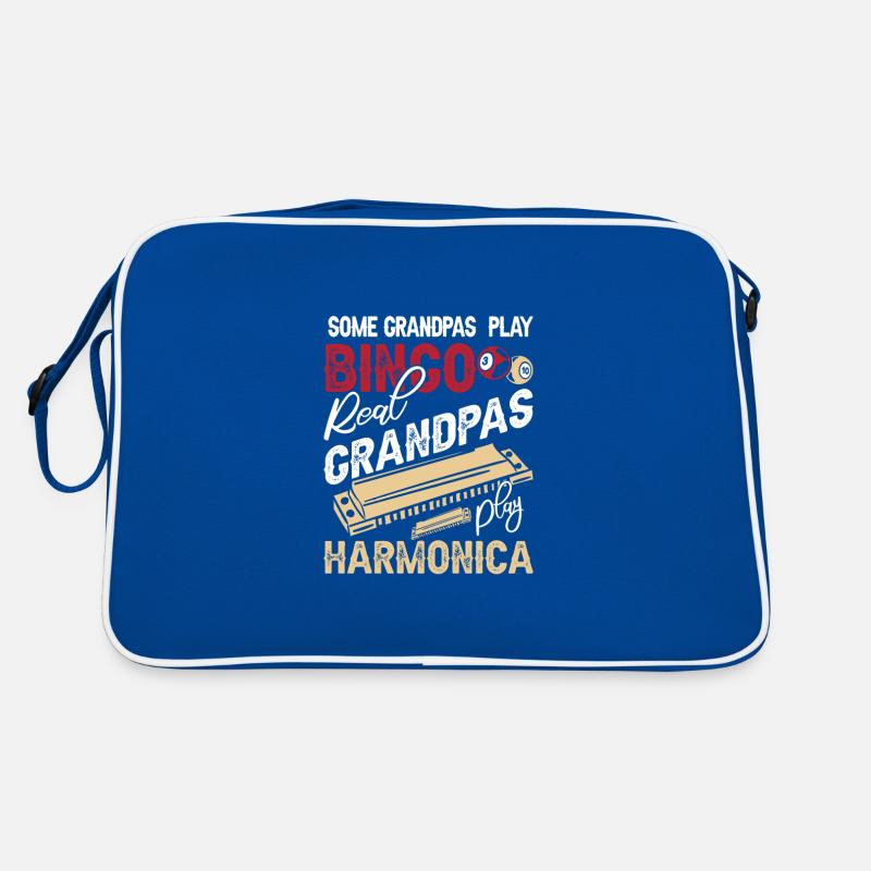 Harmonica Grandpa Drôle d’harmoniciste Sac Retro