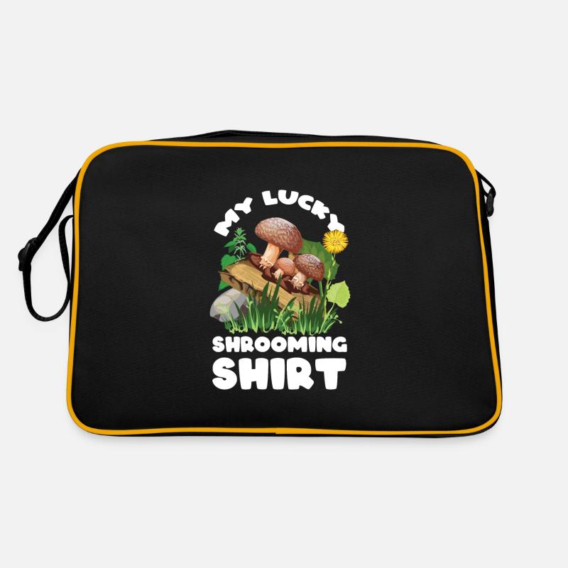 Cueilleurs de champignons et amis champignons - Sac Retro - noir/or