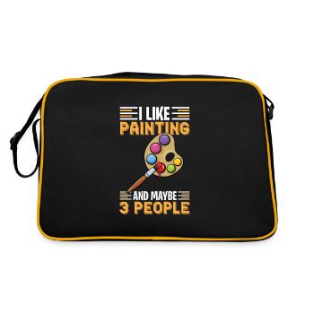 Maler und Lackierer, der Beste und Nervigste Beruf - Retro Tasche - Schwarz/Gold - Hinten