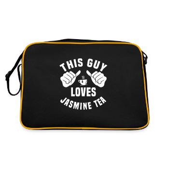 Funny Jasmine Tea Lover T-shirt - Sac Retro - noir/or - Dos