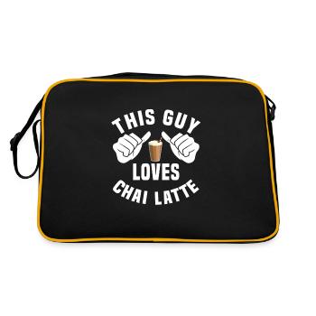 Drôle de costume Chai Latte pour homme - Sac Retro - noir/or - Dos