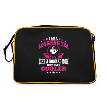 Longjing Tea Mom Outfit for Mother's Day - Retro Bag - black/gold - Back