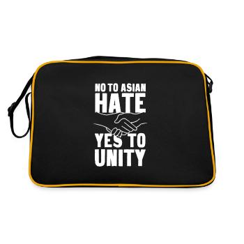 Pas à la haine asiatique - Sac Retro - noir/or - Dos