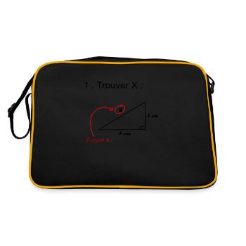 Mathématiques Humour - Sac Retro - noir/or - Dos