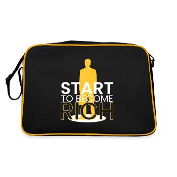 begin to get rich - Retro Bag - black/gold - Back