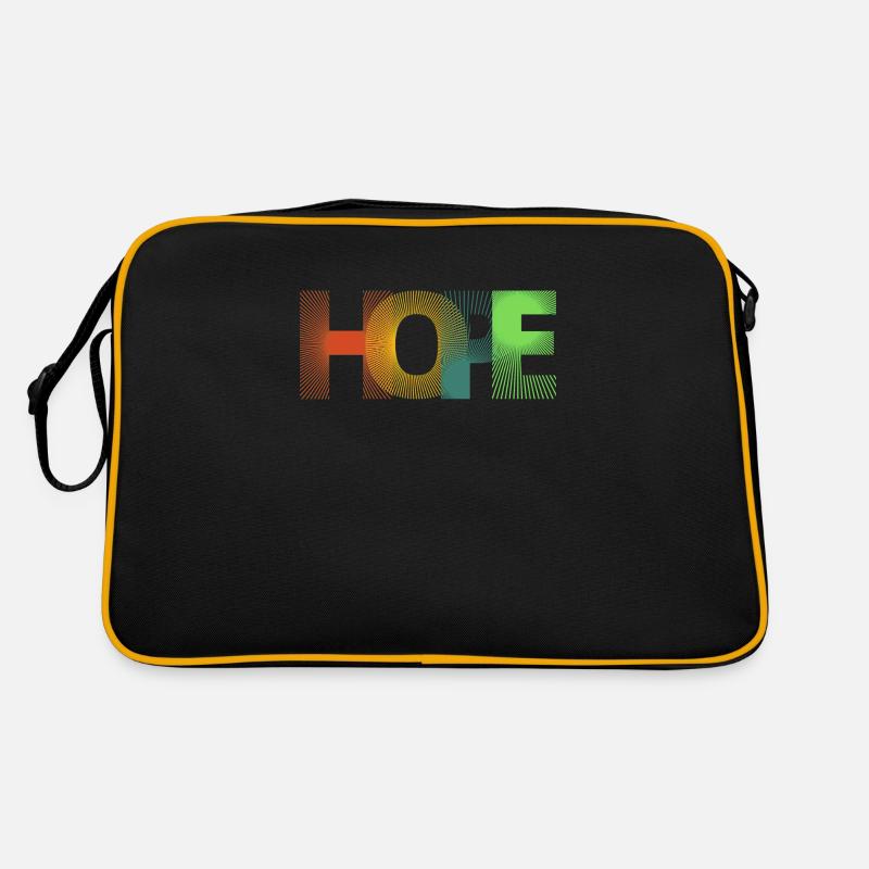 Hope - Retro Tasche - Schwarz/Gold