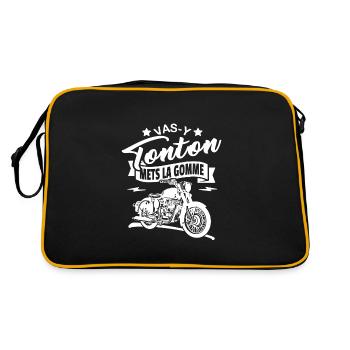 go there uncle put the eraser - Retro Bag - black/gold - Back