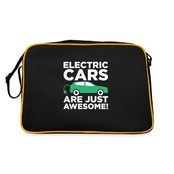 Elektroautos Vorteile gegen Verbrenner Diesel - Retro Tasche - Schwarz/Gold - Hinten