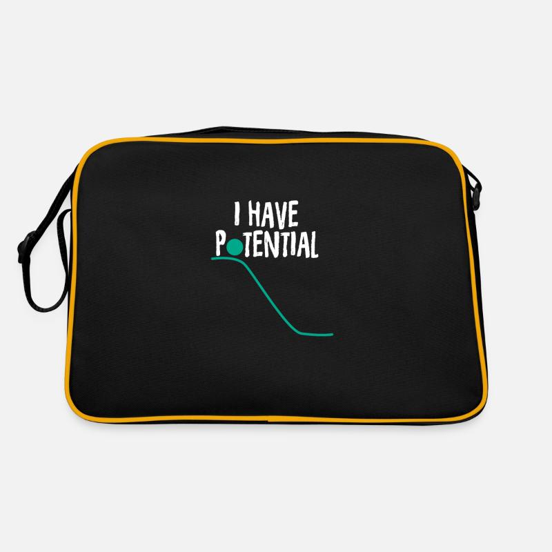 Physik - Retro Tasche - Schwarz/Gold