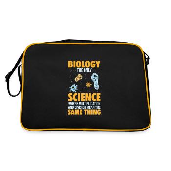 Biologie Citation Mathématique Multiplication Division - Sac Retro - noir/or - Dos