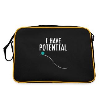 Physics Physicist Potential Teacher Funny Gift - Retro Bag - black/gold - Back