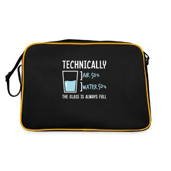 Physique Science Verre Demi-plein Humour - Sac Retro - noir/or - Dos