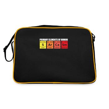 Sarcasme humour lettres chimiques phrase - Sac Retro - noir/or - Dos