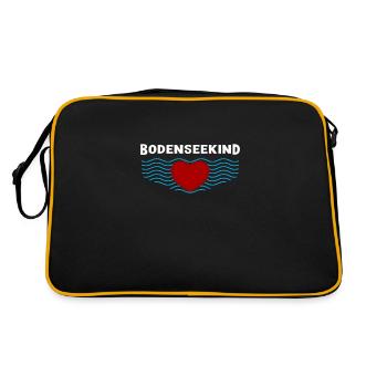 Bodenseekind - Retro Tasche - Schwarz/Gold - Hinten