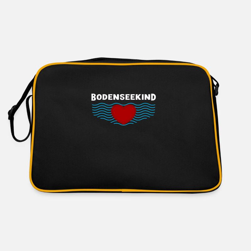 Bodenseekind - Retro Tasche - Schwarz/Gold