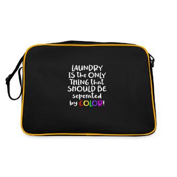 La lessive est la seule chose qui devrait être séparée - Sac Retro - noir/or - Dos