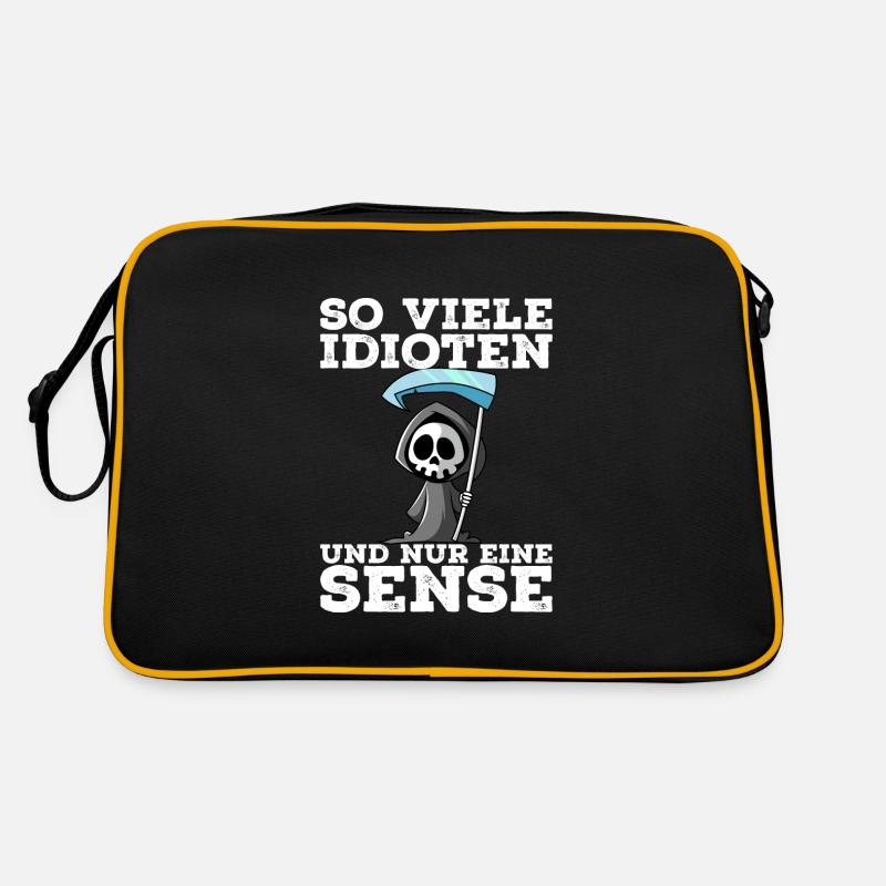Zu viele Idioten Retro Tasche