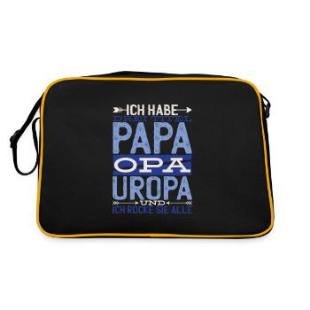 Papa grand-père arrière-grand-père idée cadeau grand-père cadeau - Sac Retro - noir/or - Dos
