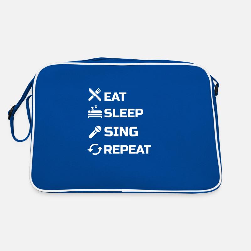 Eat Sleep Sing Repeat Singing Teacher Singer Gift Retro Bag