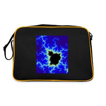 Fractal Pomme Mâle Bleu - Sac Retro - noir/or - Dos