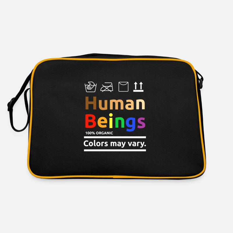 Human Beings Couleurs peuvent varier LGBT Gay Pride Equali Sac Retro