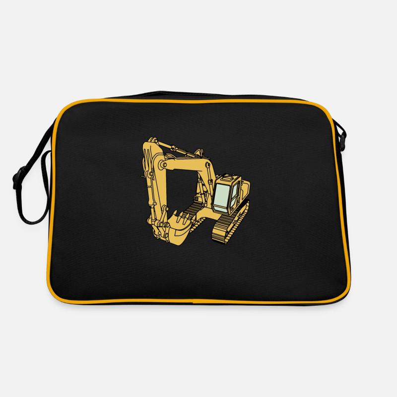 Loading Bucket Silhouette Excavator Gift Retro Bag