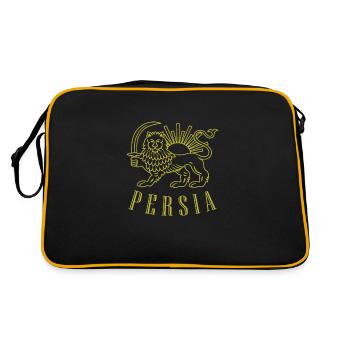 Armoiries Persia Cadeau Iran Falgge Iranien - Sac Retro - noir/or - Dos