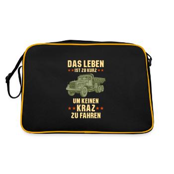 La vie est trop court KrAZ camionneur soviétique - Sac Retro - noir/or - Dos