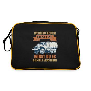 Wenn du keinen URAL Lastwagen Fahrer sowjetische - Retro Tasche - Schwarz/Gold - Hinten